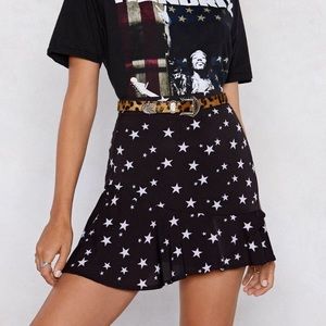 Nasty Gal Star-t As You Go On Star Print Skirt